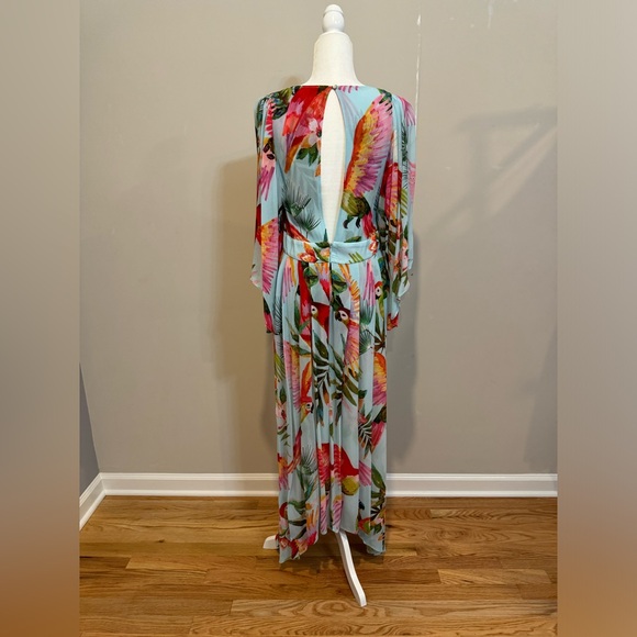 Farm Rio BLUE MACAW MAXI DRESS IN MULTI Size M - Picture 4 of 9